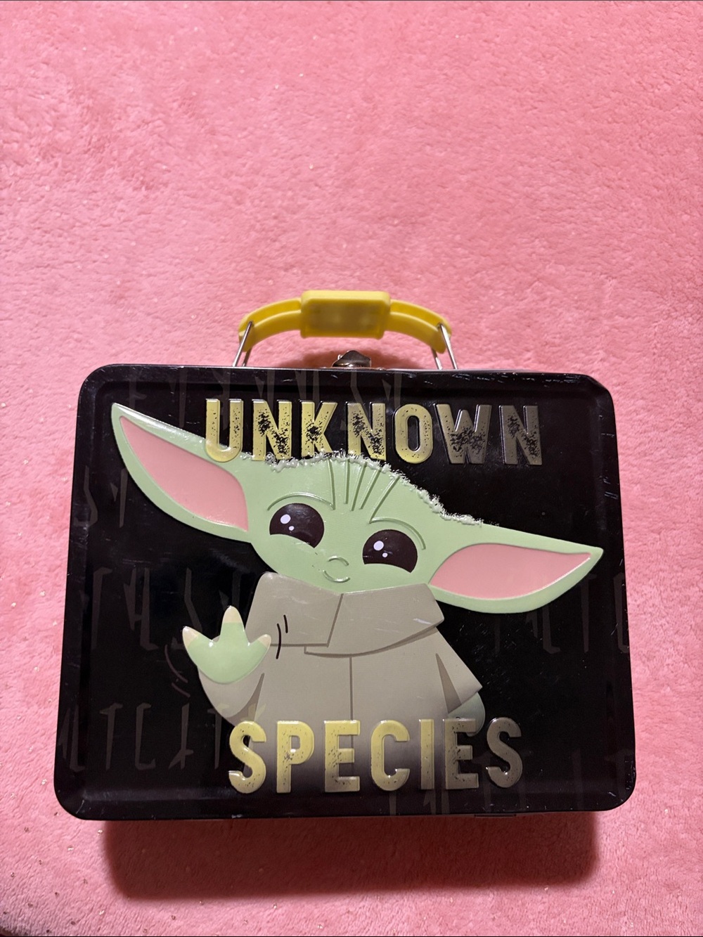 Unknown Species Green & Pink Character Lunchbox - Baby Yoda Style